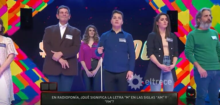 A pesar de contestar bien la primera vez, Joaquín no logró llegar a la final de los 8 escalones