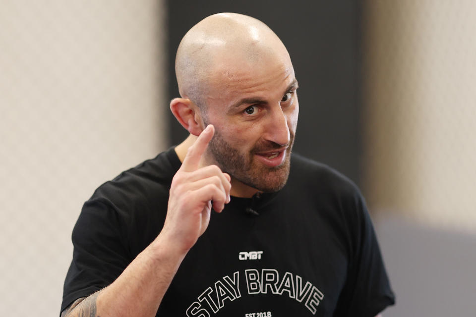 WINDANG, AUSTRALIA - OCTOBER 13: Alexander Volkanovski prepares for his fight against Islam Makhachev at his gym on October 13, 2023 in Windang, Australia. (Photo by Mark Metcalfe/Zuffa LLC)