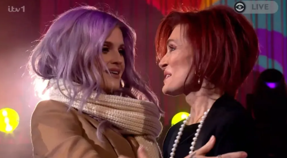 Kelly pictured with her mum Sharon Osbourne (ITV)