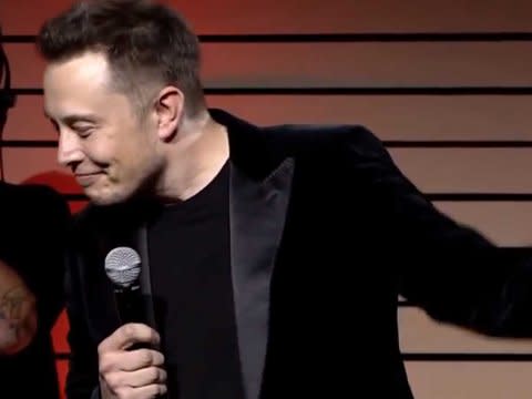 elon musk battery swap presentation