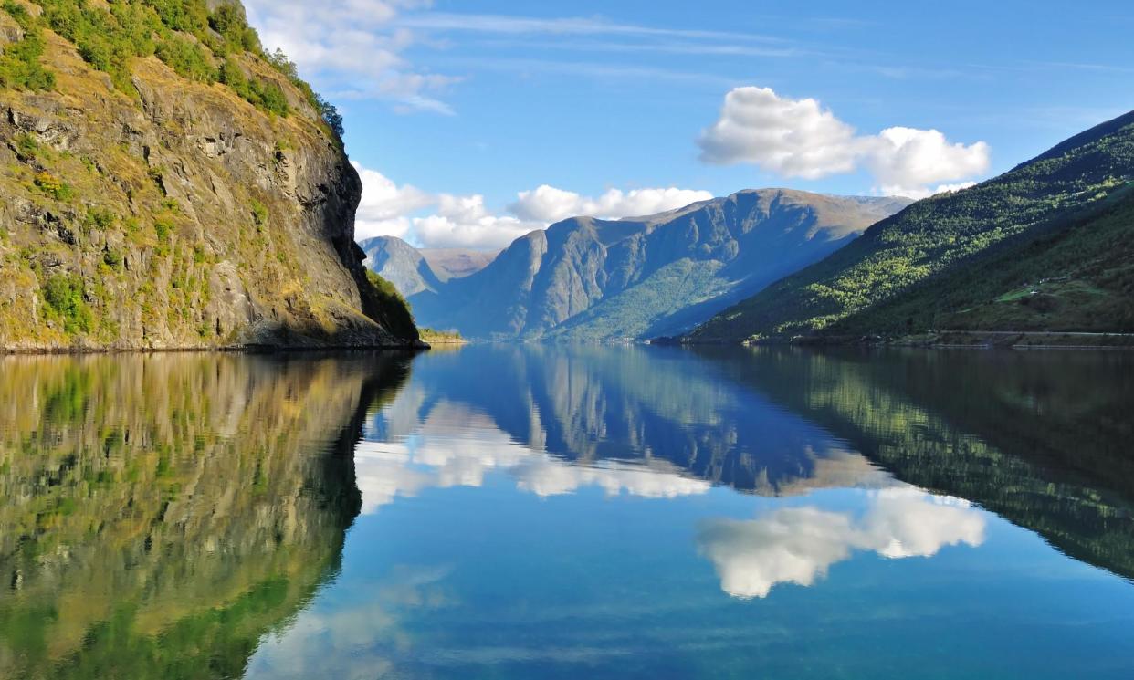 <span>The Unesco-protected Nærøyfjorden near Gudvangen, Norway.</span><span>Photograph: Nokuro/Alamy</span>