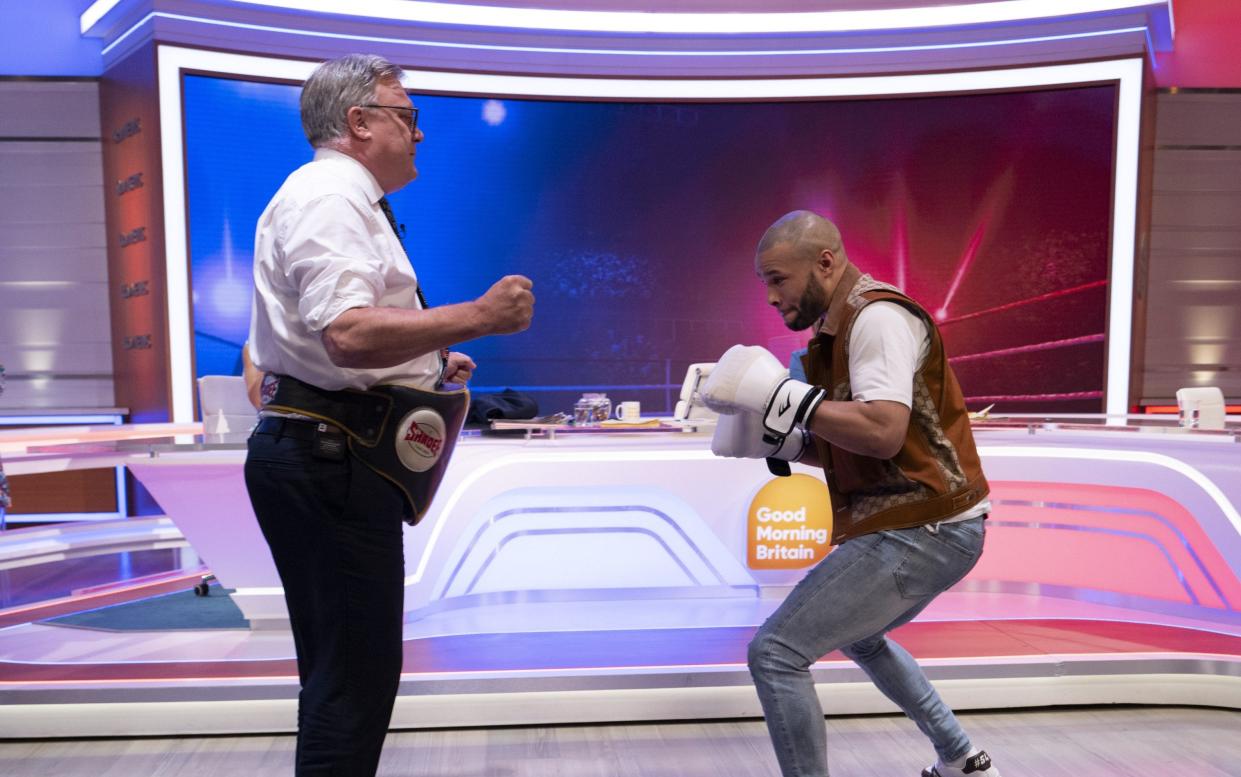 Ed Balls faces the former super-middleweight boxing champion Chris Eubank Jr on ITV's Good Morning Britain