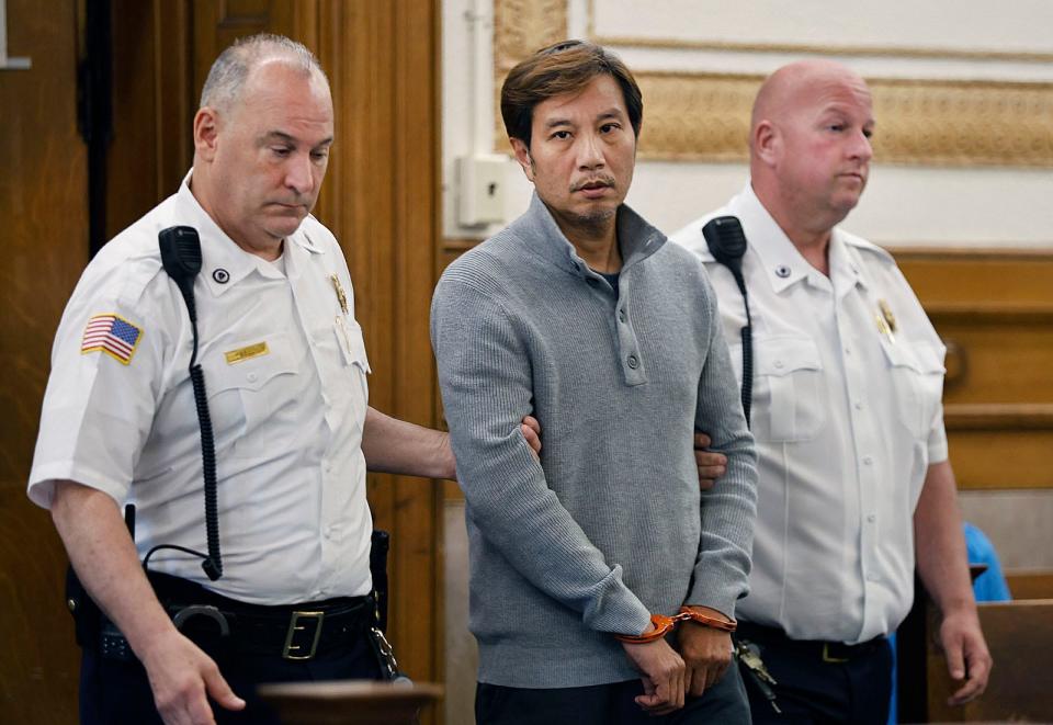 Tuen Kit Lee, of Quincy, was convicted in absentia of rape and assault in 2007. Lee had skipped bail and fled to California, where he was arrested last month. He attended a hearing in Dedham Superior Court on Wednesday June, 5, 2024 Greg Derr/ The Patriot Ledger