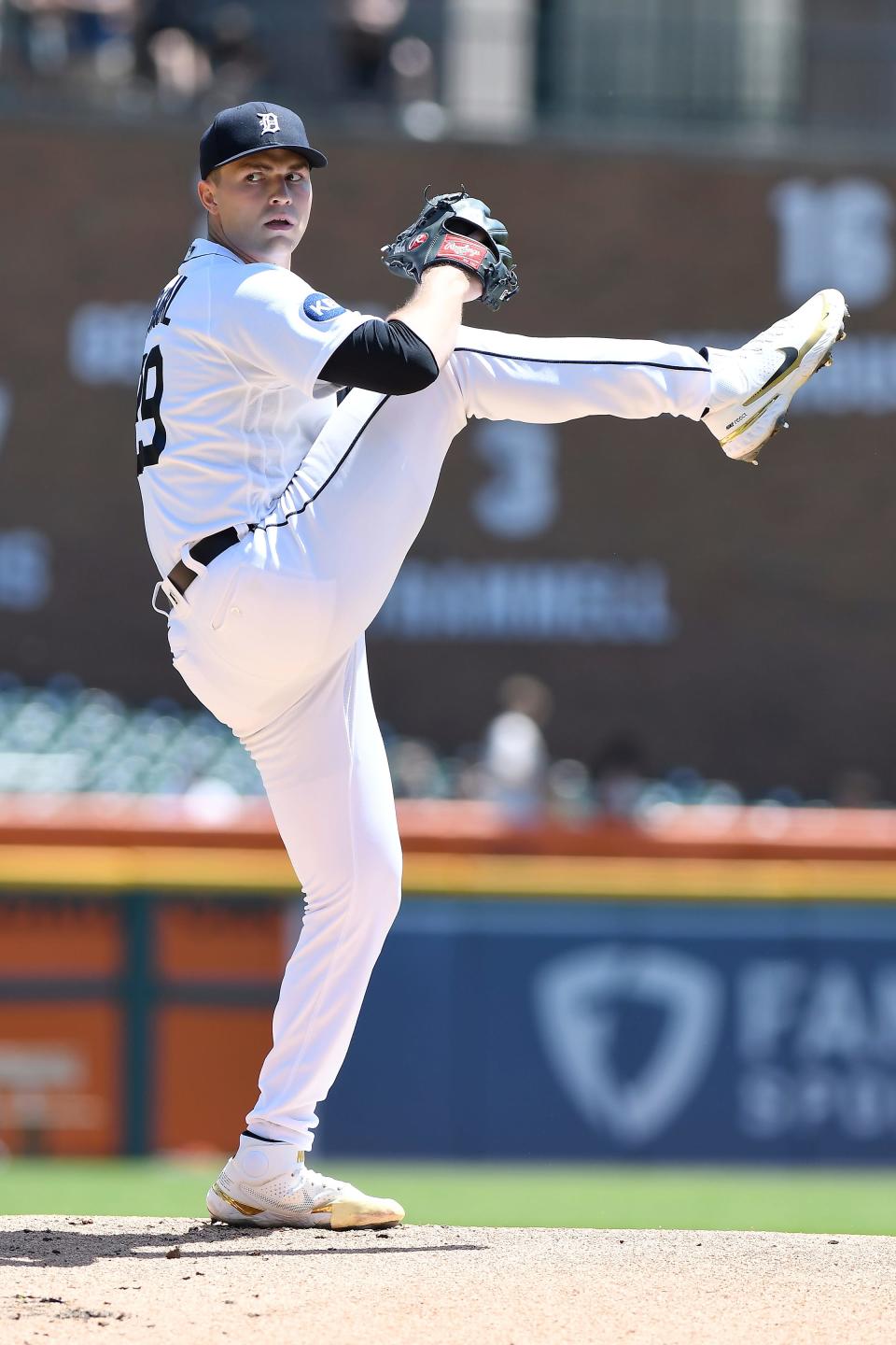 Tigers pitcher Tarik Skubal winds up to throw in the first inning against the Orioles in Detroit, Sunday, May 15, 2022.