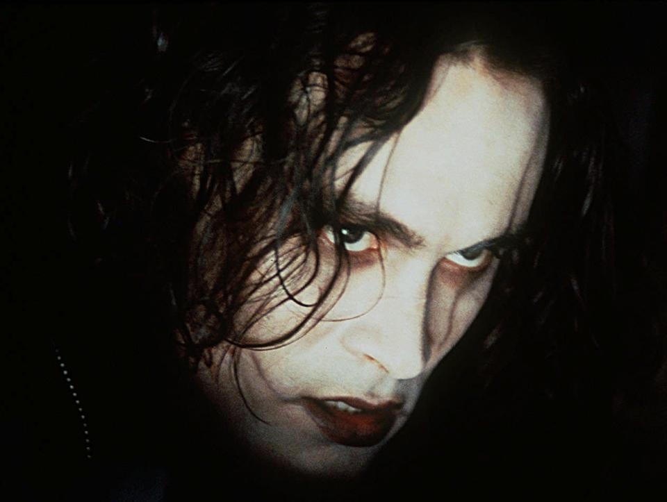 The late Brandon Lee starred as a rock star resurrected to avenge his beloved's murder in "The Crow."