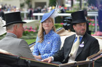 <p>Princess Anne’s son, Peter Phillips, rode in a carraige alonside his glamorous wife, Autumn Phillips and Prince Charles and Camilla. Photo: Getty Images </p>