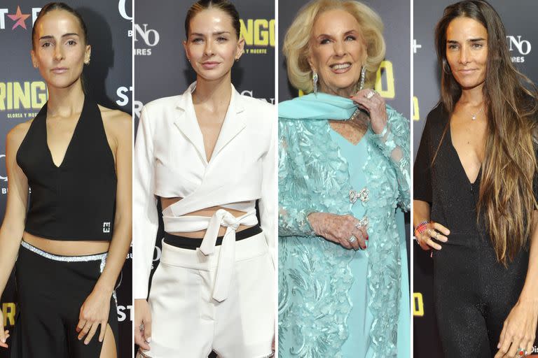 Ámbar de Benedictis, la China Suárez, Mirtha Legran y Juana Viale dieron ayer presente en la avant premiere de Ringo, gloria y muerte