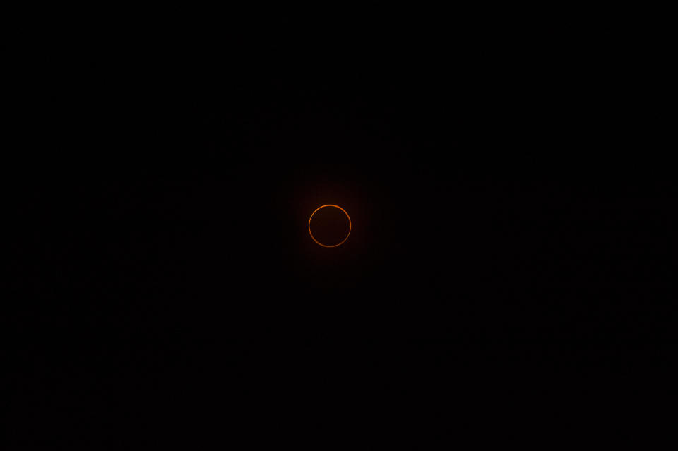 CHIAYI, TAIWAN - 2020/06/21: The annular Solar Eclipse seen in Chiayi, started from 14:48 until 17:25. The last time a solar eclipse was seen, was in 1941 and the next time will be in 2215 A.D. (Photo by Lin Yen Ting/SOPA Images/LightRocket via Getty Images)