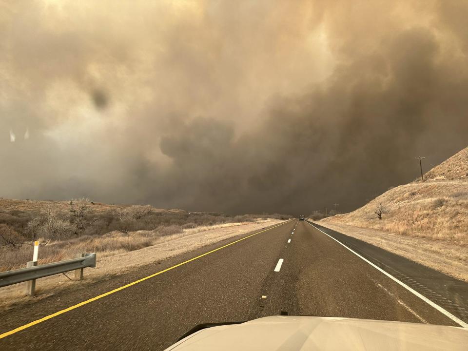   Smokehouse Creek fire in Hutchinson County. Feb. 27, 2024. / Credit: Texas A&M Forest Service