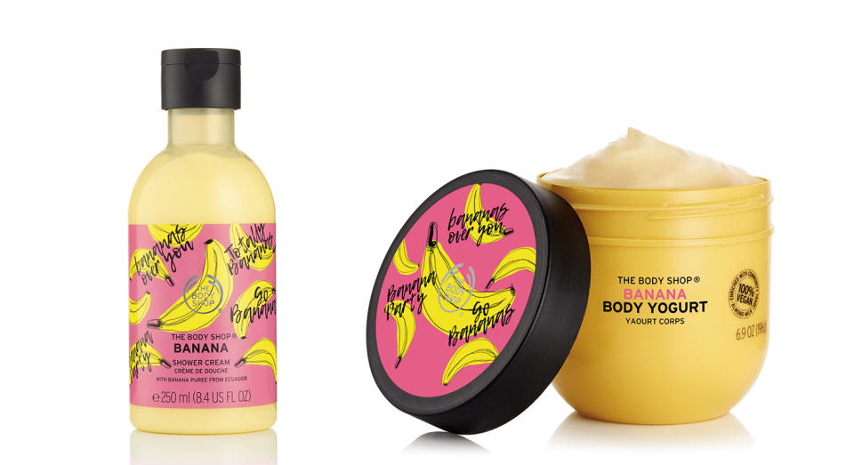 <p>Try this new range from The Body Shop and we guarantee you’ll be an addict. Kind to skin, 100% vegan and packed with bananas, you’ll feel as good as you smell. Promise. </p>