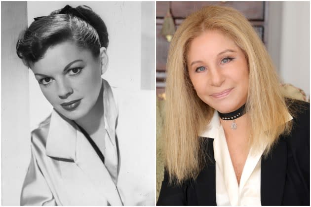 Barbra-Streisand-Judy-Garland - Credit: Bettmann/Getty Images; Kevin Mazur/Getty Images for The Dwight D. Opperman Foundation