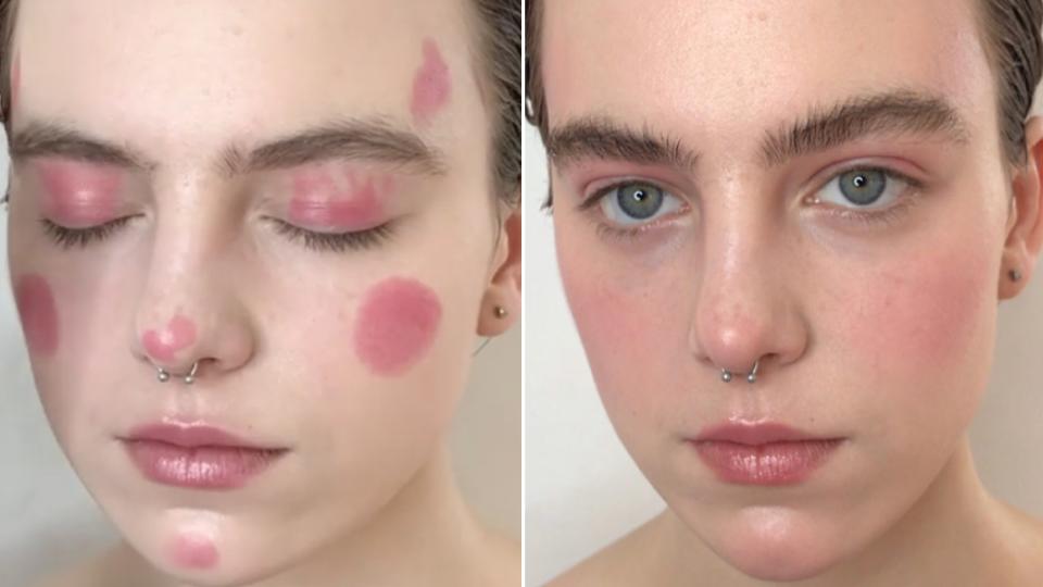 Russian makeup artist Darya Kholodnykh showed how to use only a Smashbox blush stick to create a full makeup look, and the tutorial video has been viewed nearly a million times.