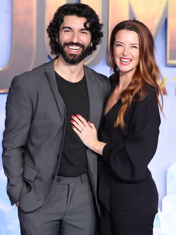 <p>Chelsea Lauren/Shutterstock</p> Justin Baldoni and his wife Emily Baldoni at the 'Jumanji: The Next Level' film premiere on December 9, 2019.