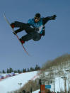 <p>Americans Ross Powers (seen here), Danny Kass, and J.J. Thomas won the gold, silver, and bronze medals in the men's halfpipe event, while American snowboarder Kelly Clark won the gold in the women's event. Australian speed skater Steve Bradbury capitalized on a crash involving four rivals to win the gold in men's short track.</p>