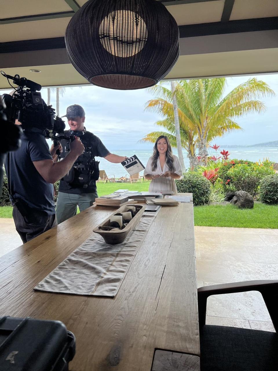 Low behind the scenes of the pilot episode of “Home in Hawaii”
