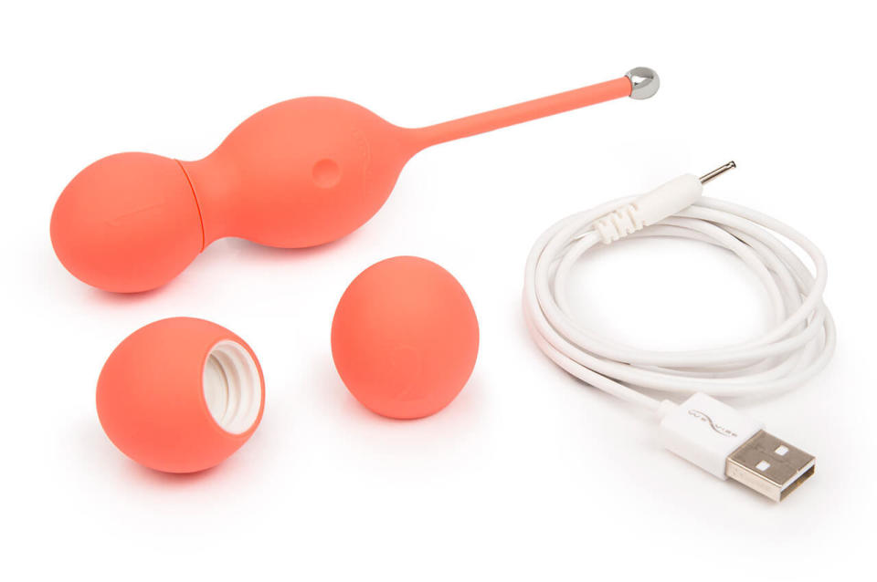 These <a href="http://we-vibe.com/bloom" target="_blank" rel="noopener noreferrer"><strong>vibrating Kegel balls</strong>﻿</a> mix work and pleasure by helping you strengthen your pelvic floor muscles with three interchangeable weights, while adding stimulating vibrations for a new level of pleasure. When you strengthen your PC muscles, you drive blood flow and increased circulation, which in turn leads to <strong><a href="http://we-vibe.com/bloom" target="_blank" rel="noopener noreferrer">more intense orgasms</a></strong>.