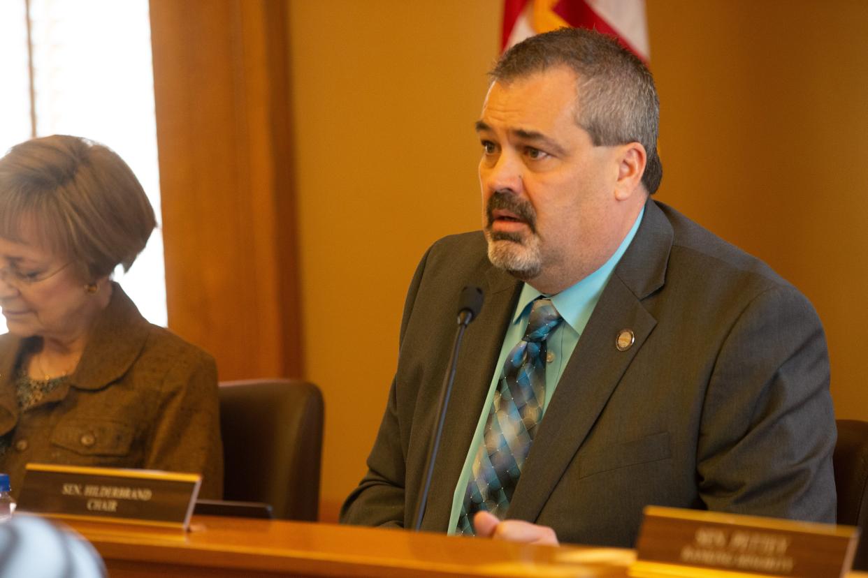 Sen. Richard Hilderbrand, R-Baxter Springs, is pushing a bill that would strip Kansas health secretary Janet Stanek of some public health power.