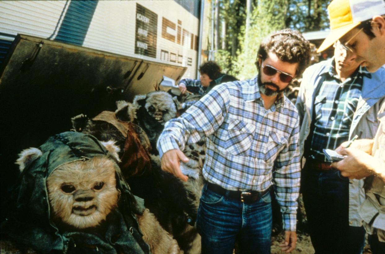 George Lucas on the set of <em>Return of the Jedi</em>. (Photo: Mary Evans/Ronald Grant/Everett Collection)