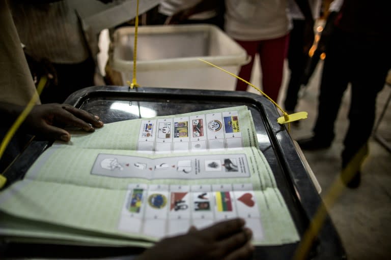 A ballot marked for the ruling CNDD-FDD is counted at a polling station in Bujumbura, on June 29, 2015