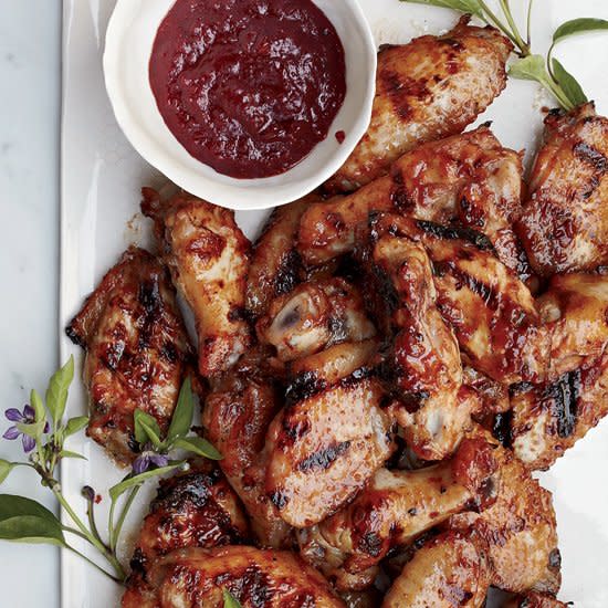Smokin' Sweet Chicken Wings with Cherry Barbecue Glaze