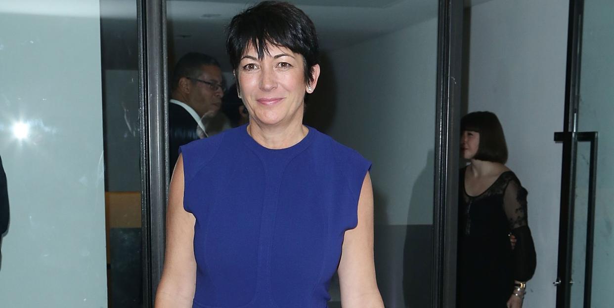 ghislaine maxwell at vip evening of conversation for women's brain health initiative, moderated by tina brown