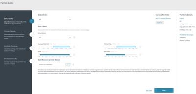 Step 1: Select Index – choose the universe of shares