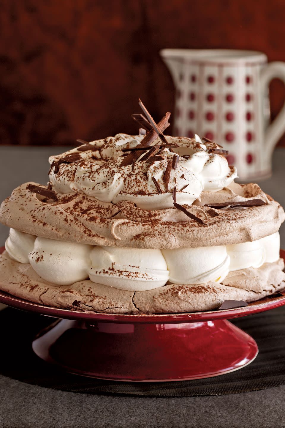 <p>For those who dream of less cake, and more icing—or for those who are gluten free, this delicious cake is heaven on the tongue and a snap to make.</p><p><strong><a href="https://www.countryliving.com/food-drinks/recipes/a792/hot-chocolate-meringue-cake/" rel="nofollow noopener" target="_blank" data-ylk="slk:Get the recipe" class="link ">Get the recipe</a>.</strong> </p>