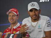 Lewis Hamilton and Sebastian Vettel cut jovial figures in Abu Dhabi as they wind down with eyes already on 2018