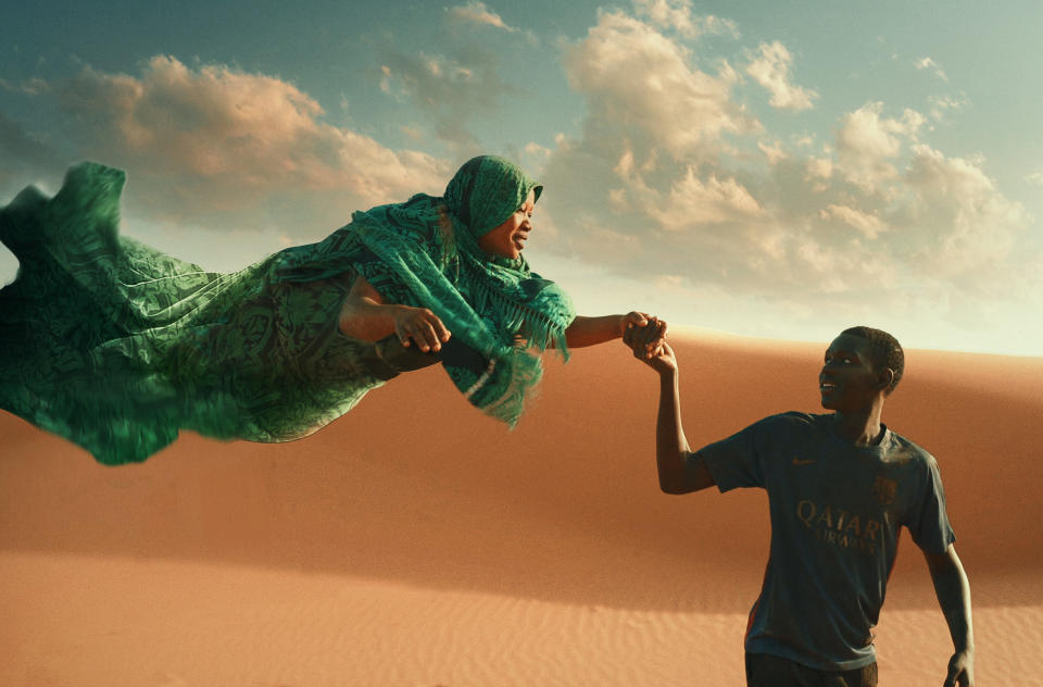 《少年的漂浪旅程》在塞內加爾、摩洛哥與義大利跨境拍攝，並實際在沙漠取景。（圖／鴻聯國際提供）