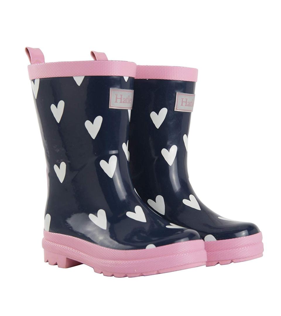 Girls' Heart-Printed Rain Boot