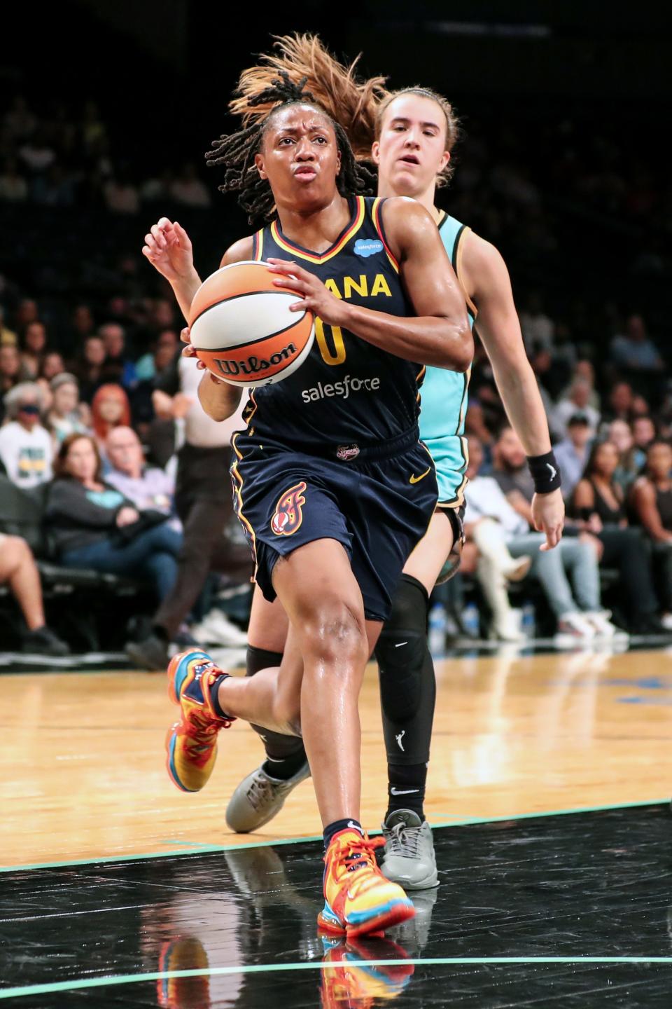 Indiana Fever guard Kelsey Mitchell led the Vikings to the 2014 state championship and is the school’s all-time leading scorer in girls basketball at 2,057 points.
