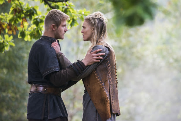 Vikings - A pre-battle pep talk or is Bjorn whispering words of love to  Porunn? #HappyValentinesDay from one of our favorite #Vikings couples!