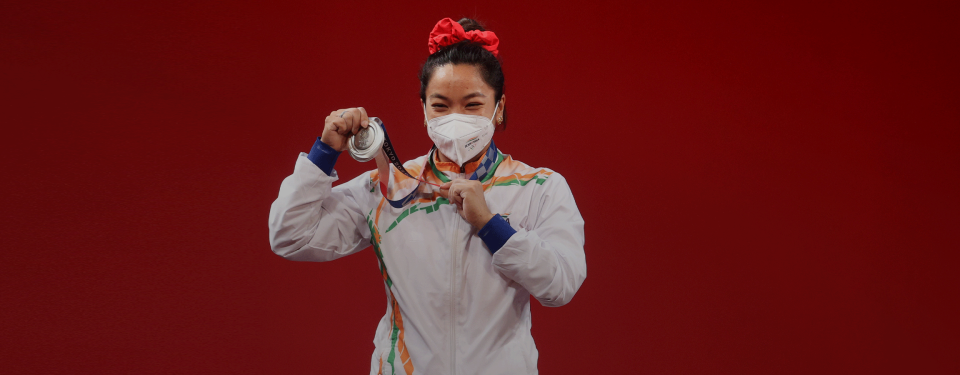 So what if she is an Olympian champion? No matter what women achieve, they will still be talked about in terms of some hypernationalist patriarchal imagination as India’s daughters. (In pic: Mirabai Chanu)