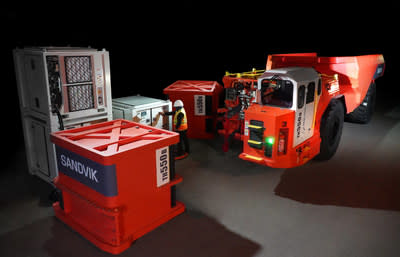 TH550B Truck &  Charging Station (CNW Group/Foran Mining Corporation)