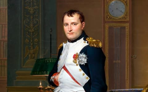 The Emperor Napoleon in His Study at the Tuileries by Jacques-Louis David - Credit: Corbis Historical