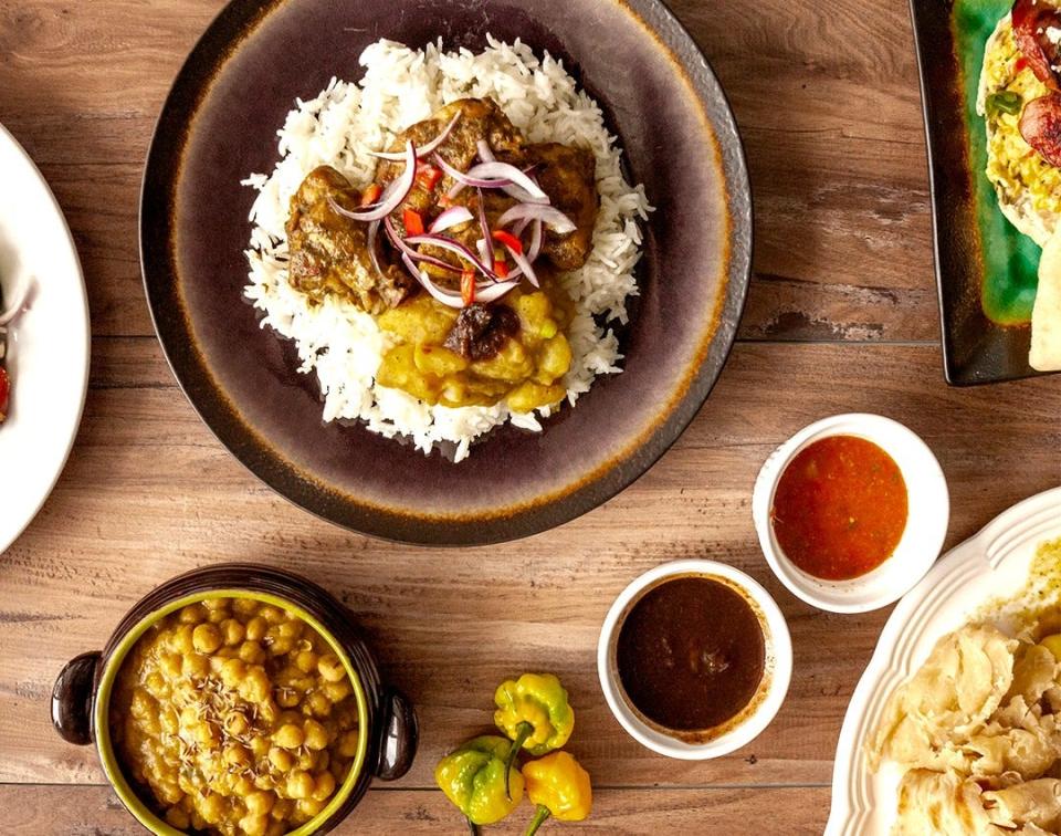 A spread of Trinidadian dishes from Chunkay.