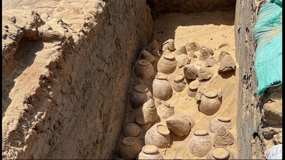 Some of the large jars found at the site were still sealed, according to archaeologists.