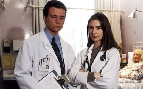 Heart-pounding drama: Andrew Lancel and Helen Baxendale in Cardiac Arrest - Credit: ITV