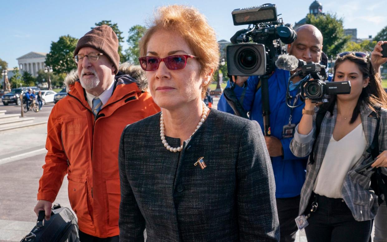Former US Ambassador to Ukraine Marie Yovanovitch may have been under surveillance while in her post, Rudy Giuliani associate Lev Parnas has suggested in an interview - AP