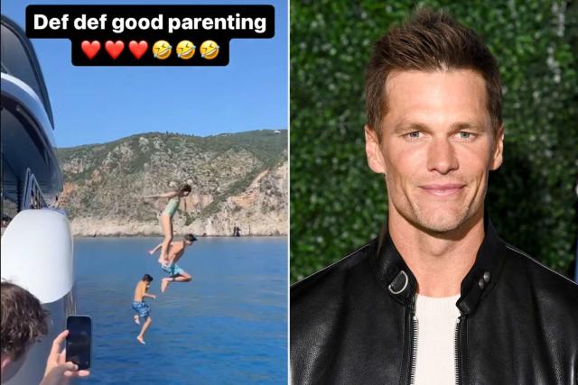 Tom Brady Shares Video of All Three Kids Jumping Off Boat Together on  Vacation: 'Good Parenting'