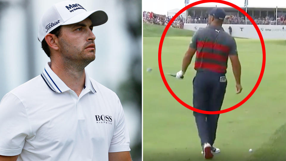 Bryson DeChambeau told Patrick Cantlay  to stop walking near him during a tetchy moment at the 14th hole. Pic: Getty/PGA Tour