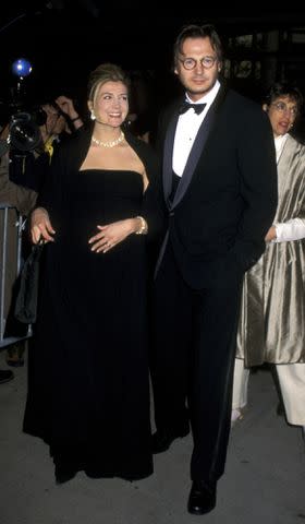 Ron Galella/Ron Galella Collection via Getty Natasha Richardson and Liam Neeson during Film Society of Lincoln Center Honors Clint Eastwood on May 6, 1996 in New York City.