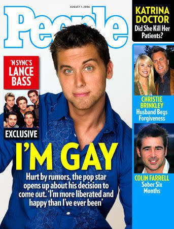 Lance Bass also went the People magazine route in 2006.