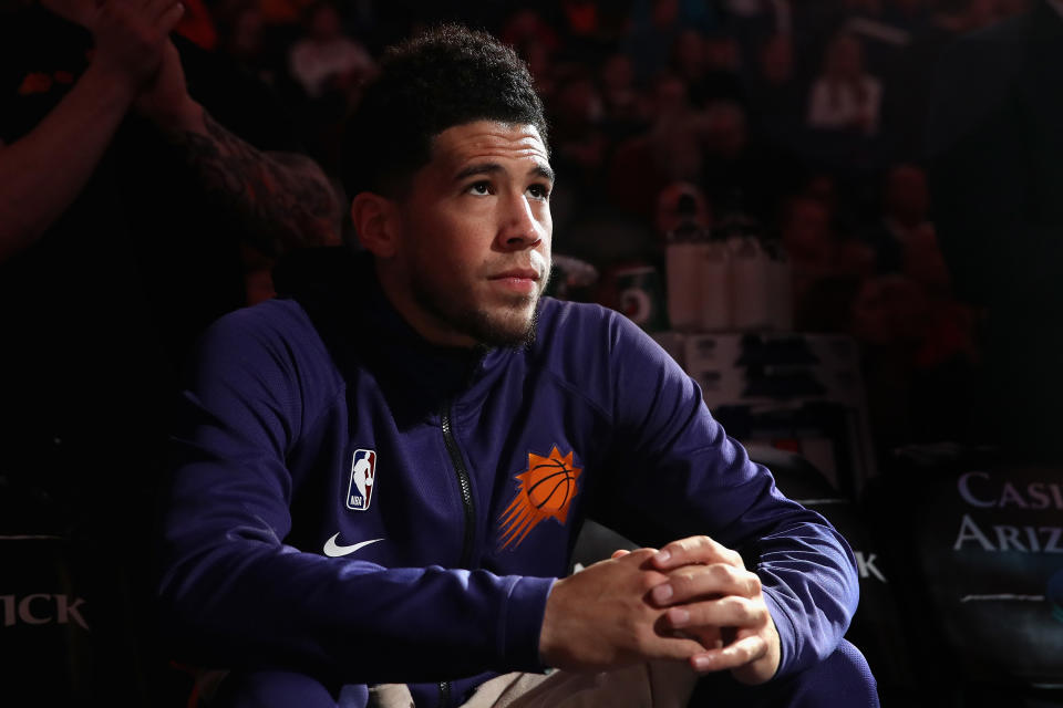 Suns star Devin Booker will have to wait for his first All-Star selection. (Christian Petersen/Getty Images)