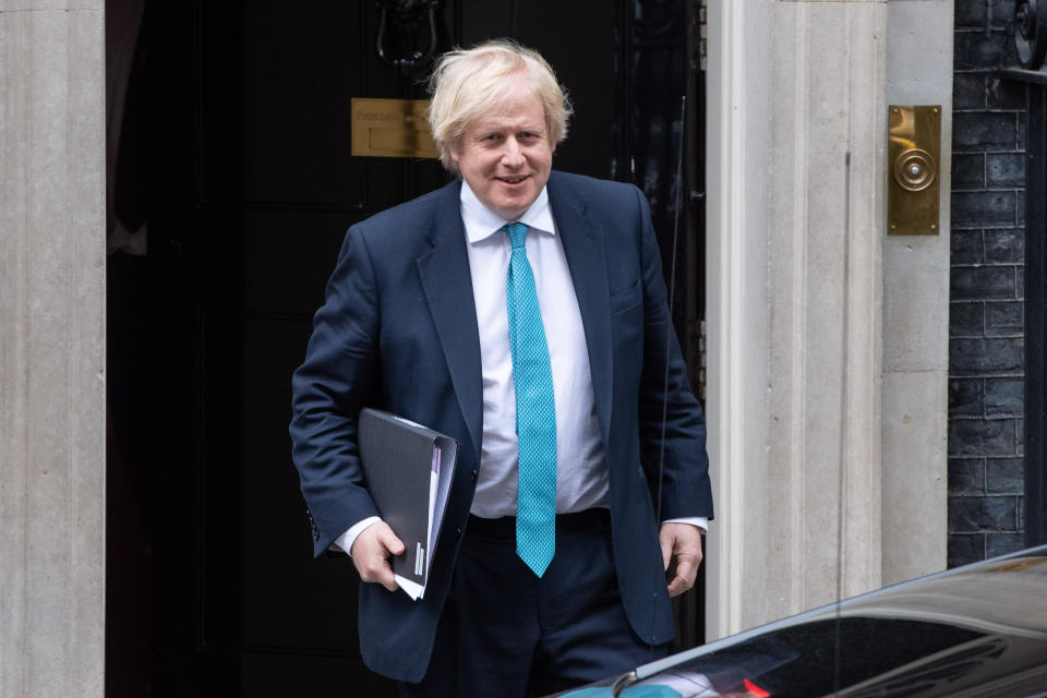 Prime Minister Boris Johnson leaving number 10 Downing Street, London, before making a statememnt in the House of Commons. Picture date: Tuesday June 16, 2020. Photo credit should read: Matt Crossick/Empics