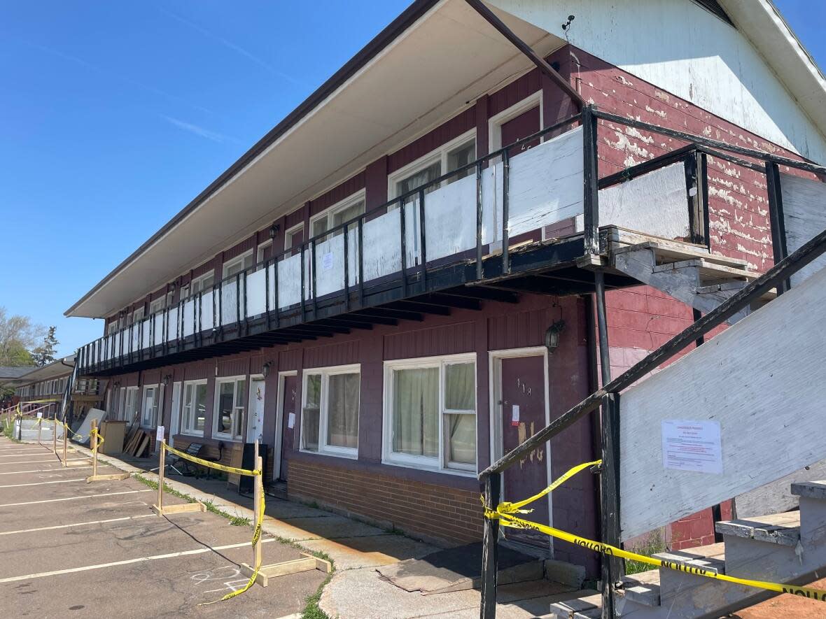 The building is owned by 102675 P.E.I. Inc. In an emailed statement to CBC News, staff with the company said they are working to get repairs done as quickly as possible. (Steve Bruce/CBC - image credit)