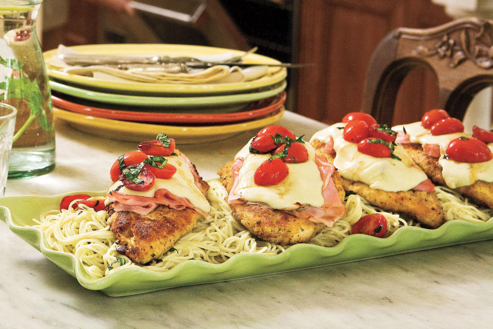 Pan-Fried Chicken-and-Ham Parmesan