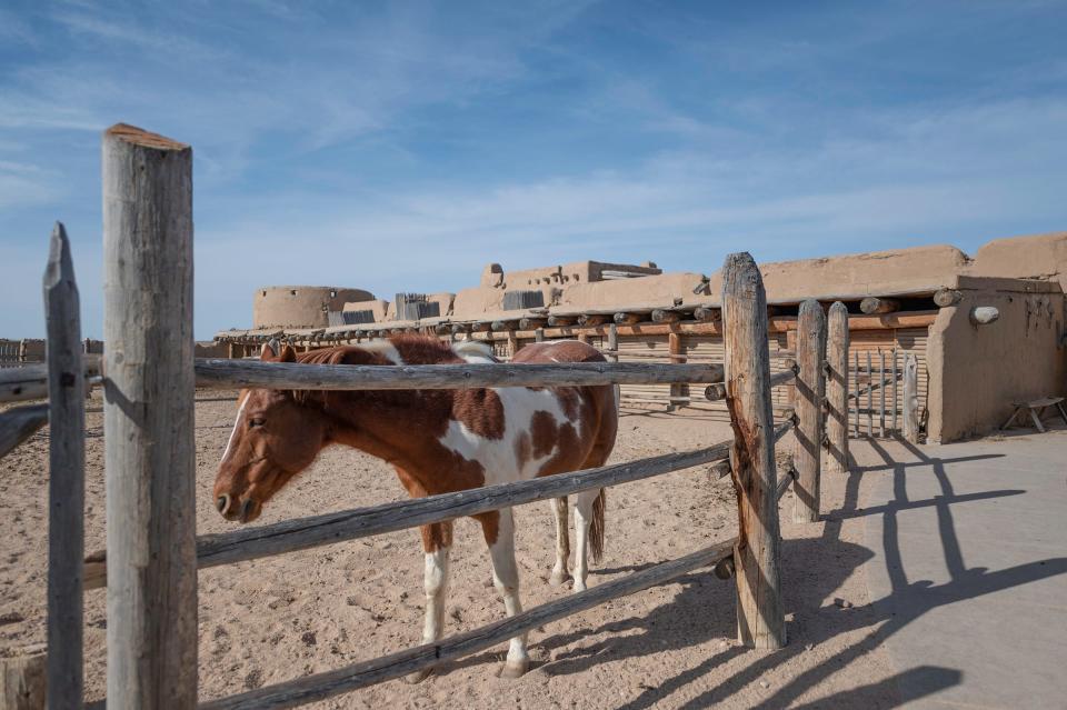 The main corral at Bent's Old Fort National Historic Site on Saturday, February 24, 2024.