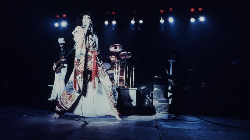 Freddie Mercury performing at Nippon Budokan