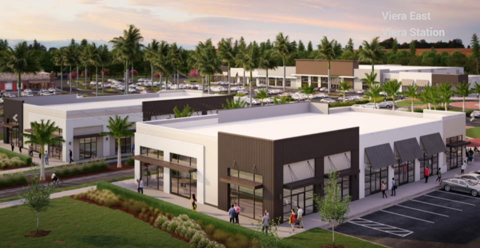 This artist's rendering depicts a portion of the future Crossing at Viera commercial complex on Viera Boulevard.